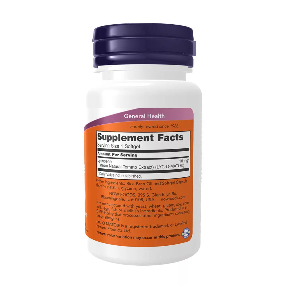 Now Foods Lycopene 10 mg (60 Softgels)