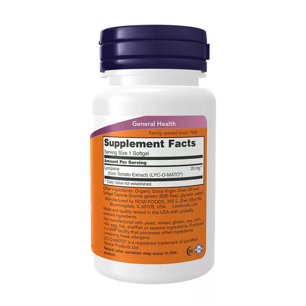 Now Foods Lycopene 20 mg (50 Softgels)