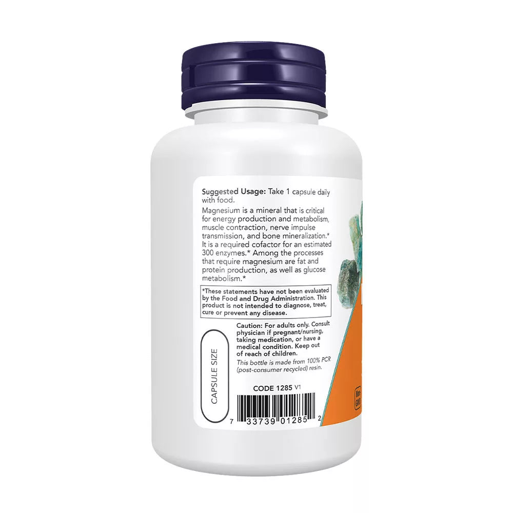 Now Foods Magnesium 500 mg (120 Veg Capsules)