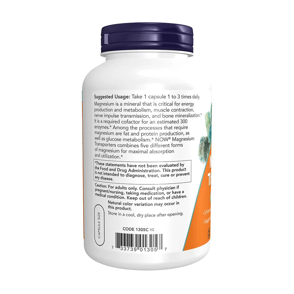 Now Foods Magnesium Transporters (180 Veg Capsules)