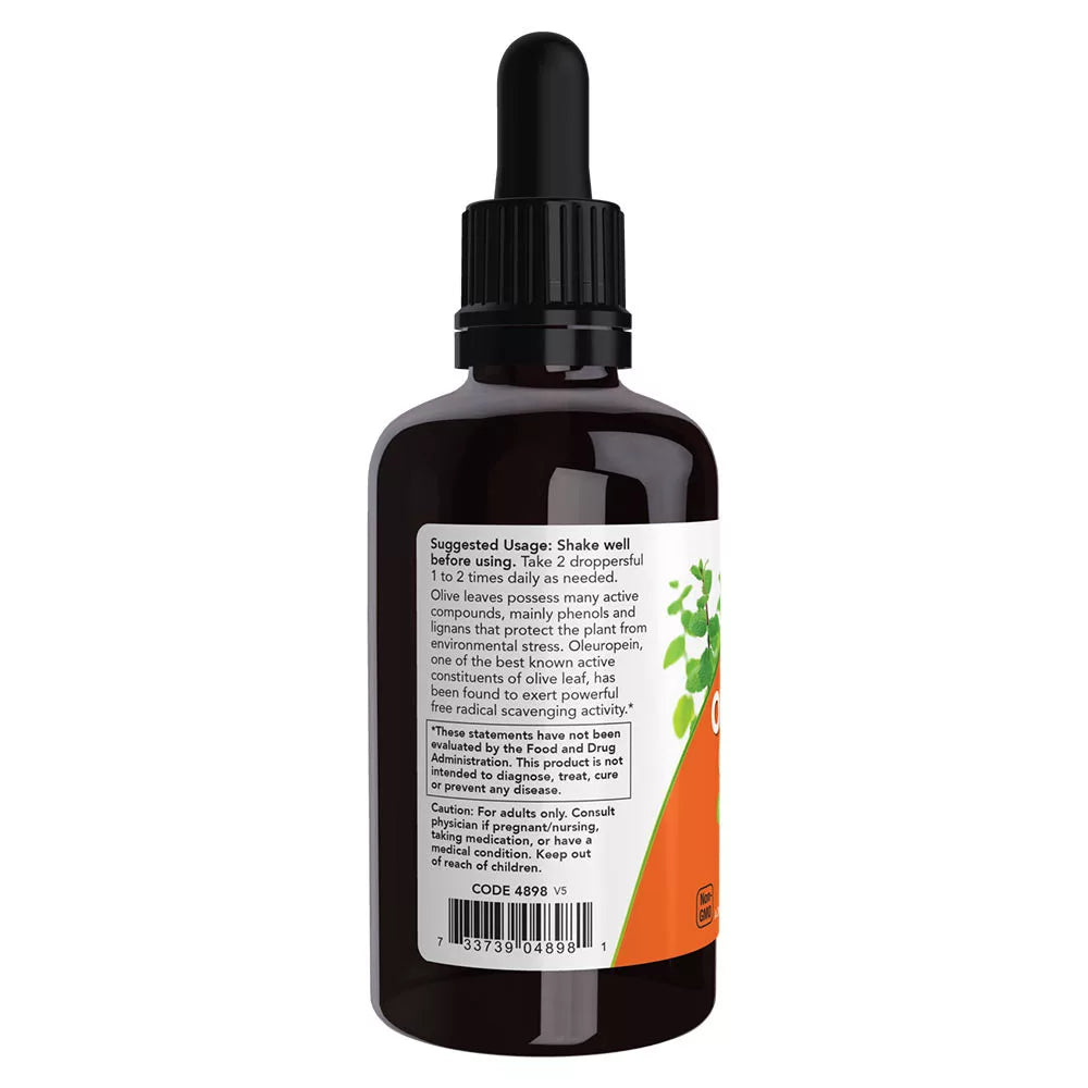 Now Foods Olive Leaf Glycerite 18% Liquid (59 ml (2 fl.oz.))