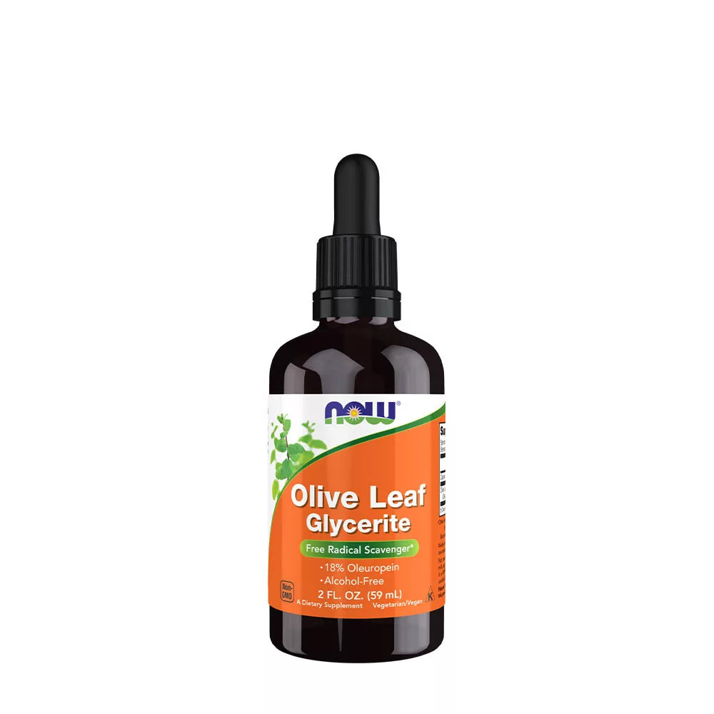 Now Foods Olive Leaf Glycerite 18% Liquid (59 ml (2 fl.oz.))