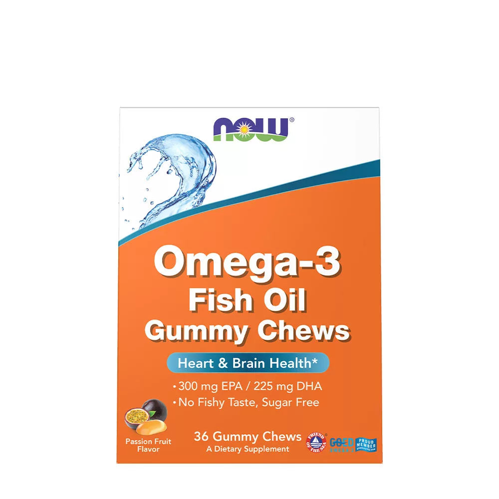 Now Foods Omega-3 Fish Oil Gummy Chews (36 Gummy Chews, Passionfruit)