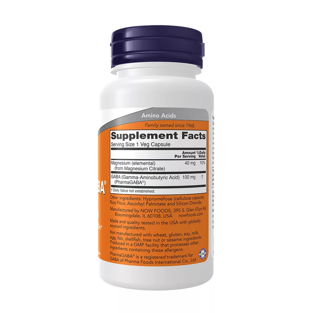 Now Foods PharmaGABA® 100 mg (90 Veg Capsules)
