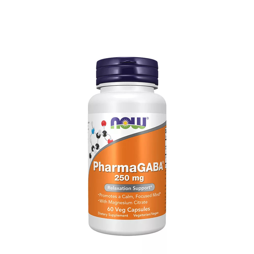 Now Foods PharmaGABA® 250 mg (60 Veg Capsules)