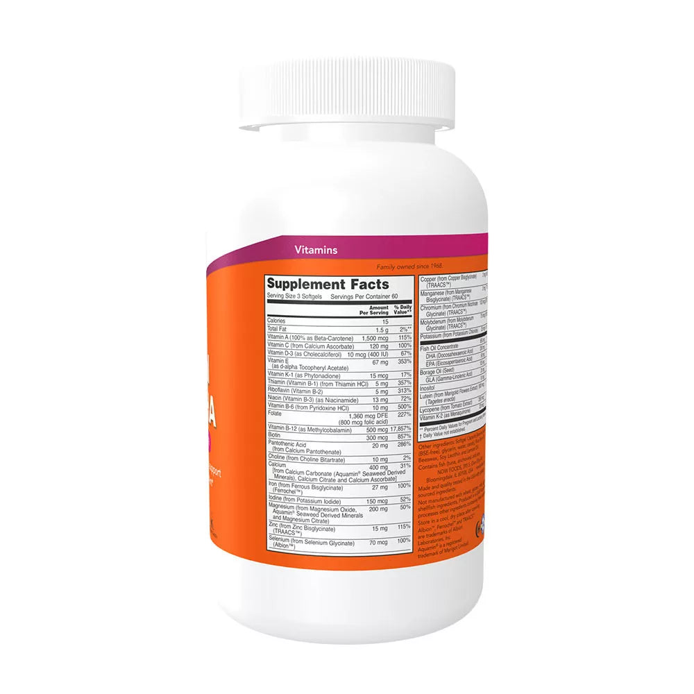 Now Foods Prenatal Gels + DHA Softgels (180 Softgels)