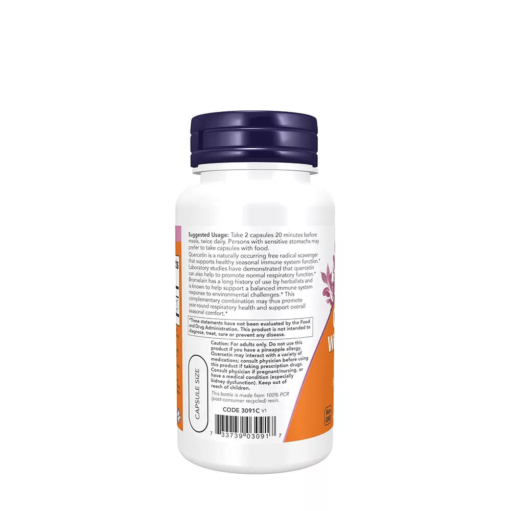 Now Foods Quercetin With Bromelain (60 Capsules)
