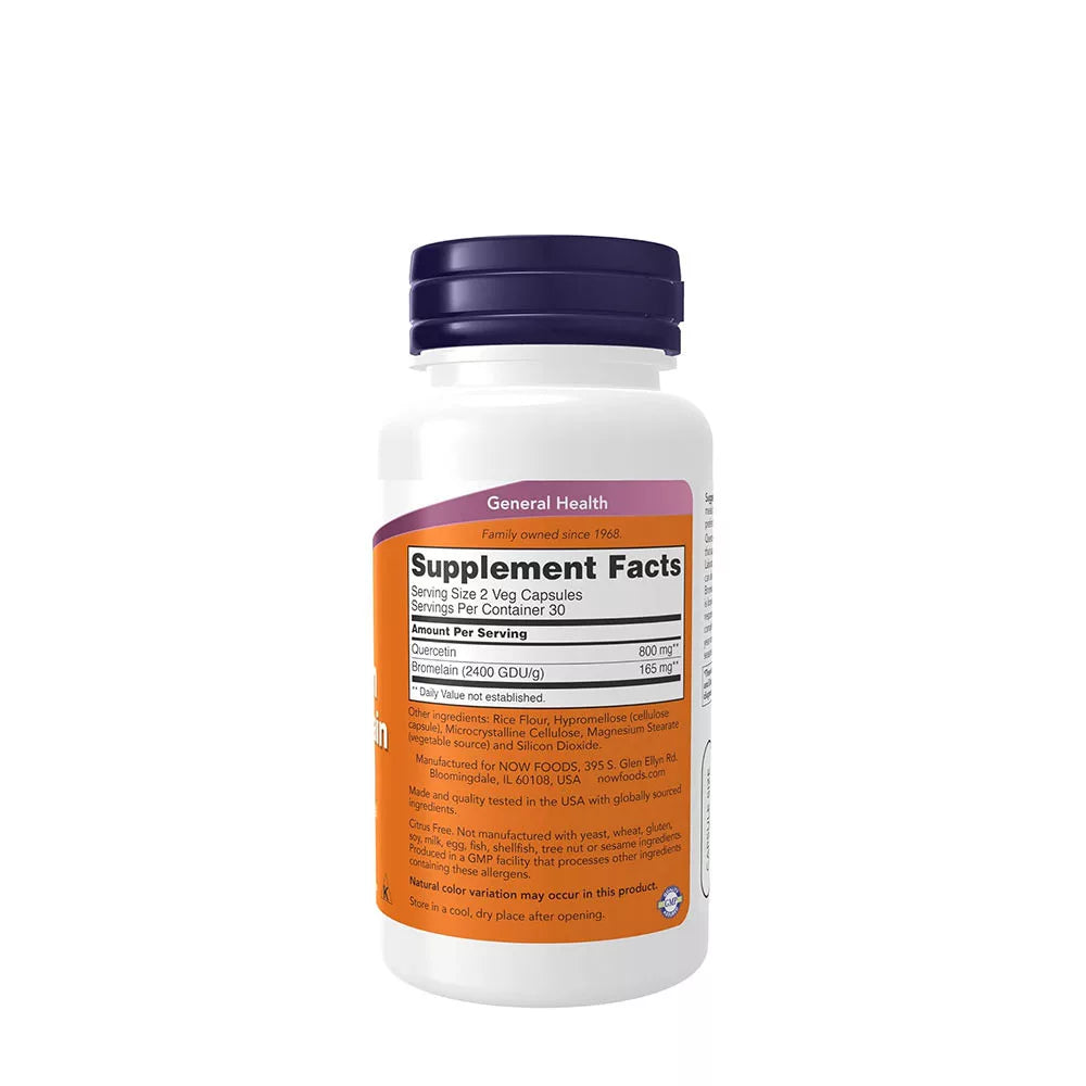Now Foods Quercetin With Bromelain (60 Capsules)