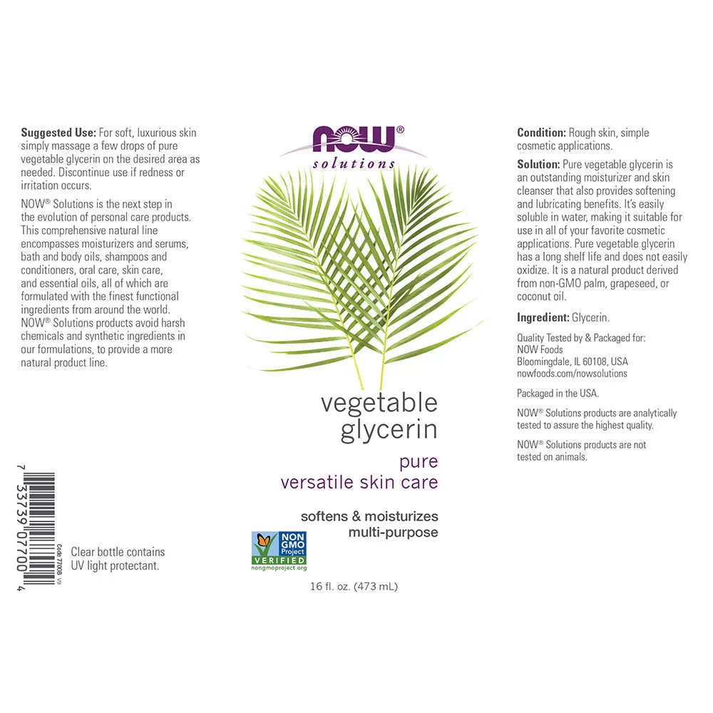 Now Foods Vegetable Glycerine (473 ml)