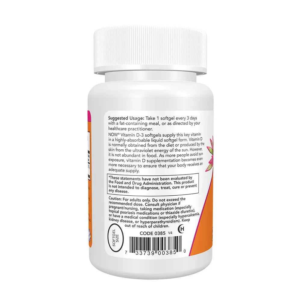 Now Foods Vitamin D-3 10,000 IU (240 Softgels)
