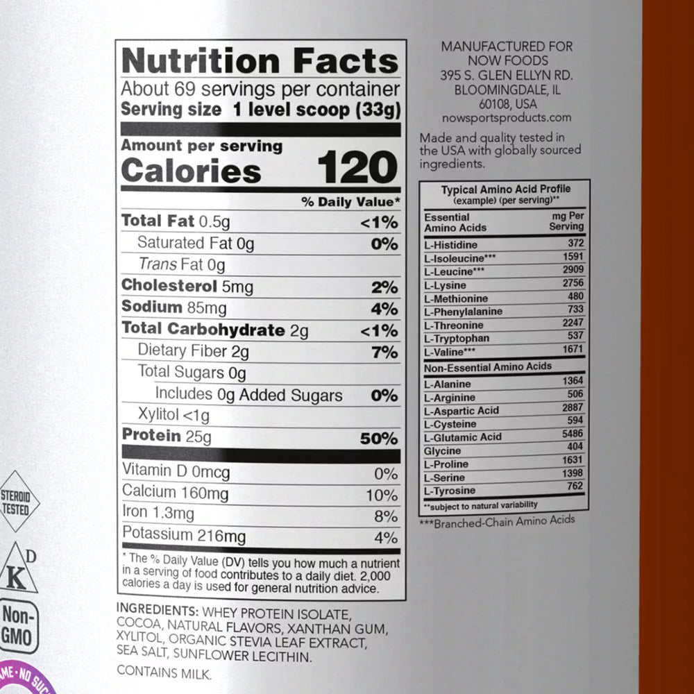 Now Foods Whey Protein Isolate (2268 g, Chocolate)