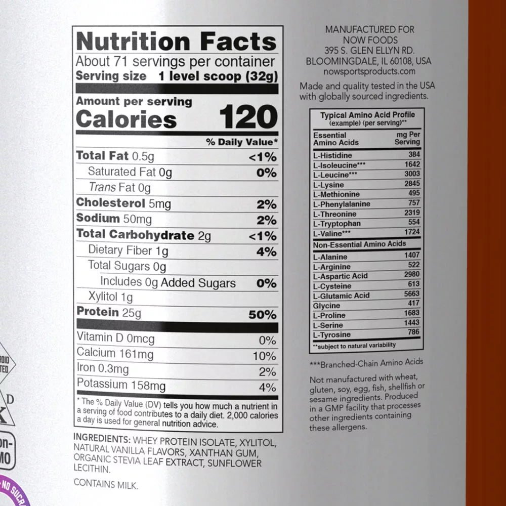 Now Foods Whey Protein Isolate (2268 g, Creamy Vanilla)