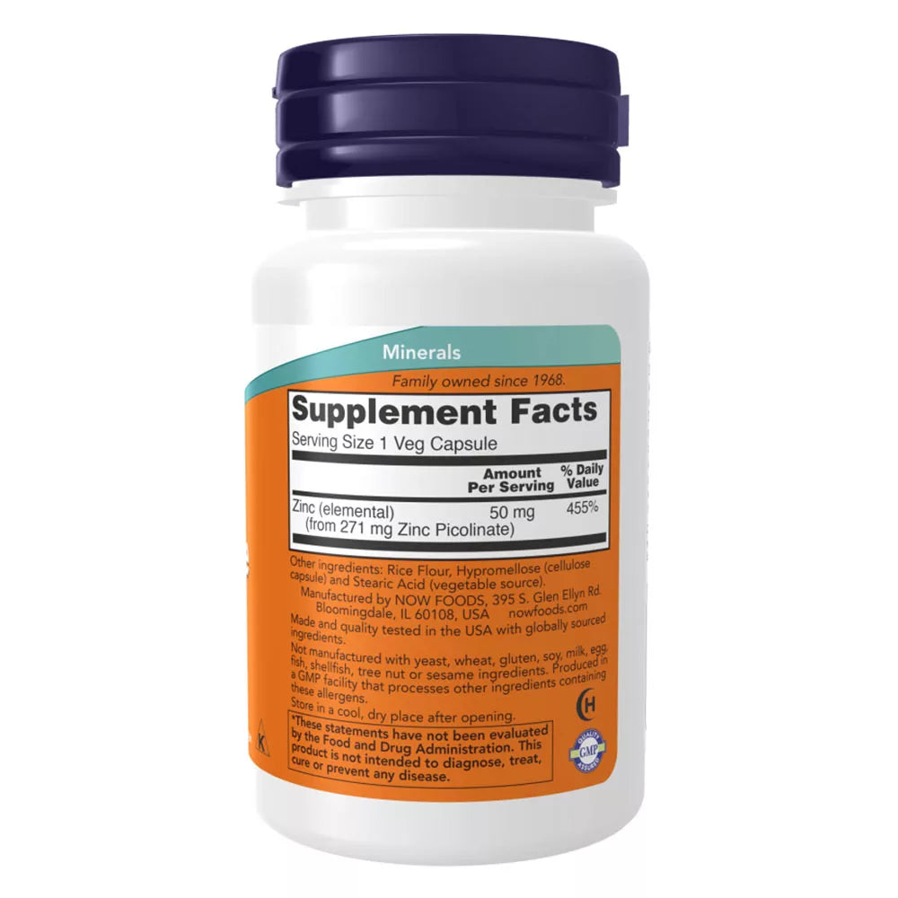 Now Foods Zinc Picolinate 50MG (30 Capsules)