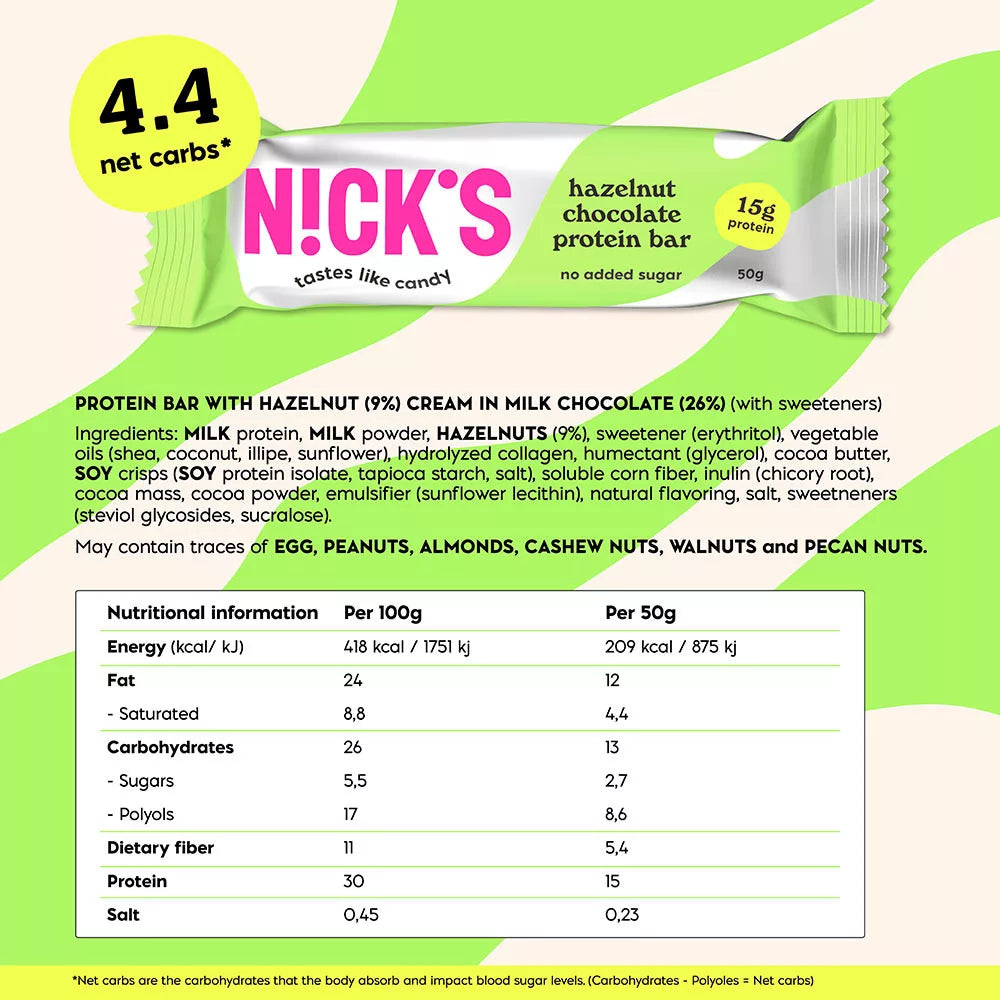 Nick's Protein Wafer Hazelnut (40 g)