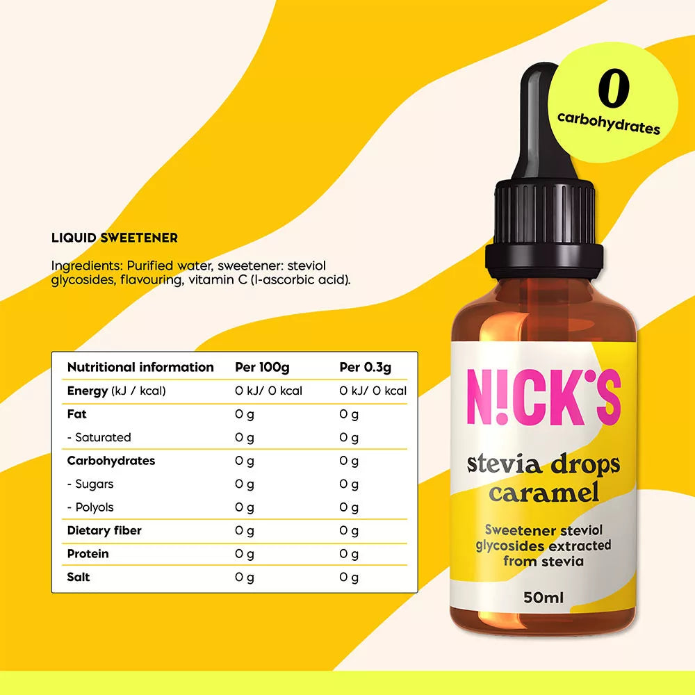 Nick's Stevia Drops (50 ml, Caramel)
