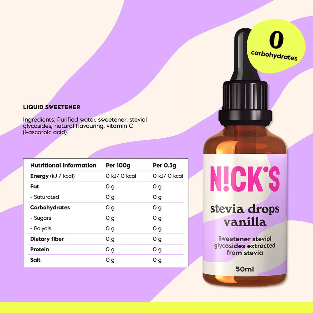 Nick's Stevia Drops (50 ml, Vanilla)