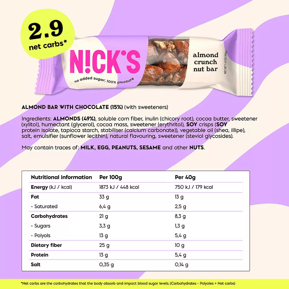 Nick's Almond Crunch Nut Bar (40 g)
