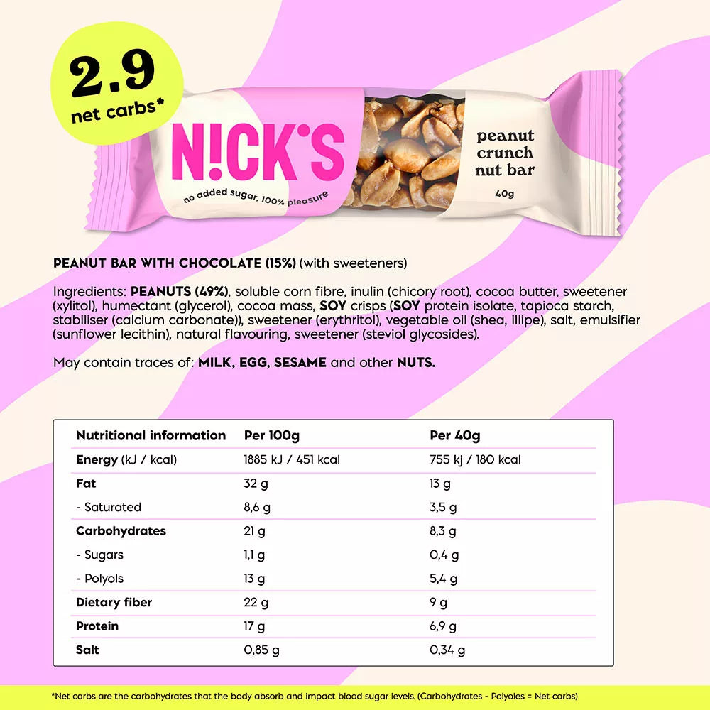 Nick's Peanut Crunch Nut Bar (40 g)