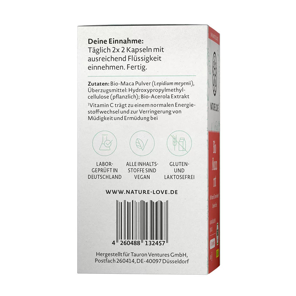 Nature Love Organic Red Maca (120 Capsules)