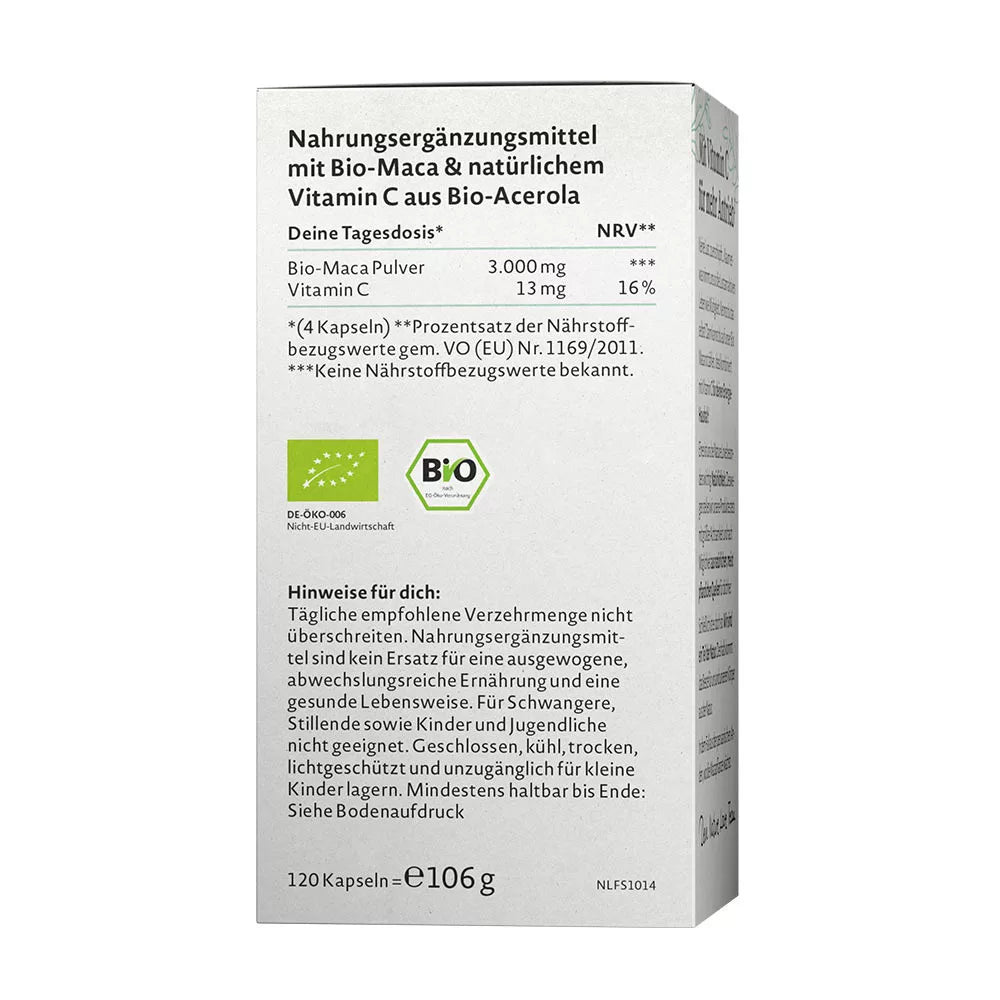 Nature Love Organic Red Maca (120 Capsules)