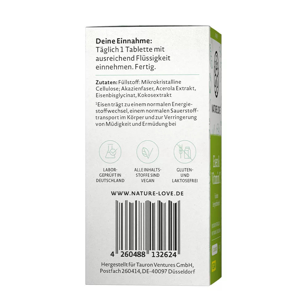 Nature Love Iron & Vitamin C (60 Tablets)