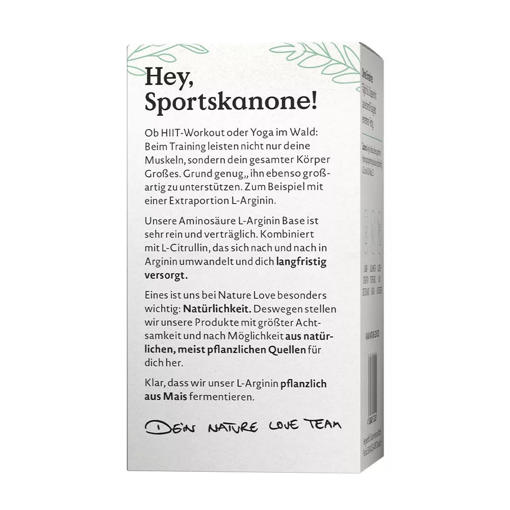 Nature Love L-Arginine Base (180 Capsules)