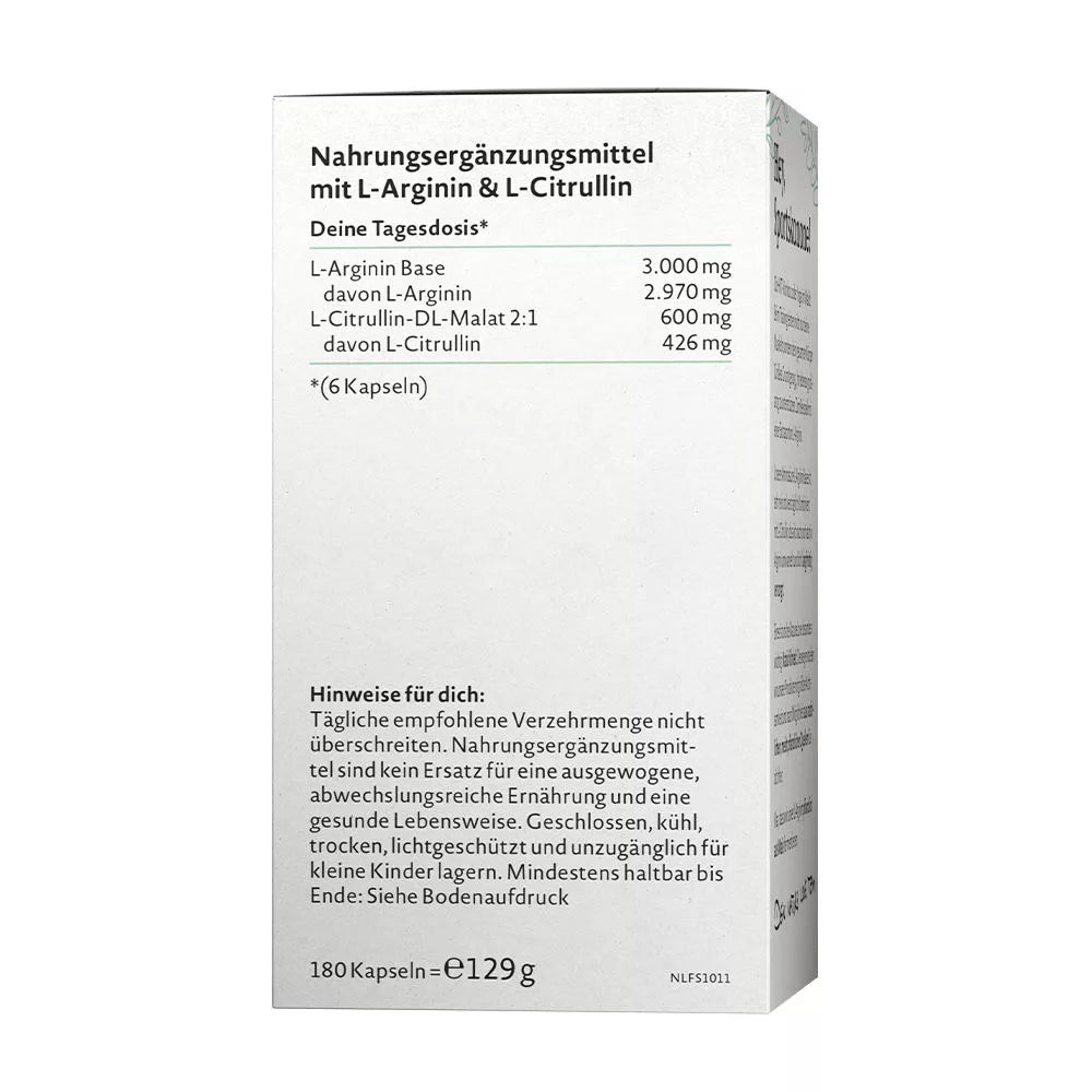Nature Love L-Arginine Base (180 Capsules)