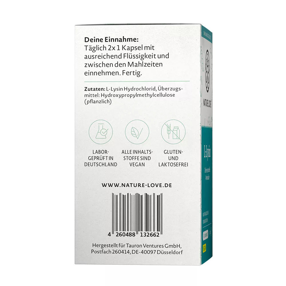 Nature Love L-Lysine (180 Capsules)