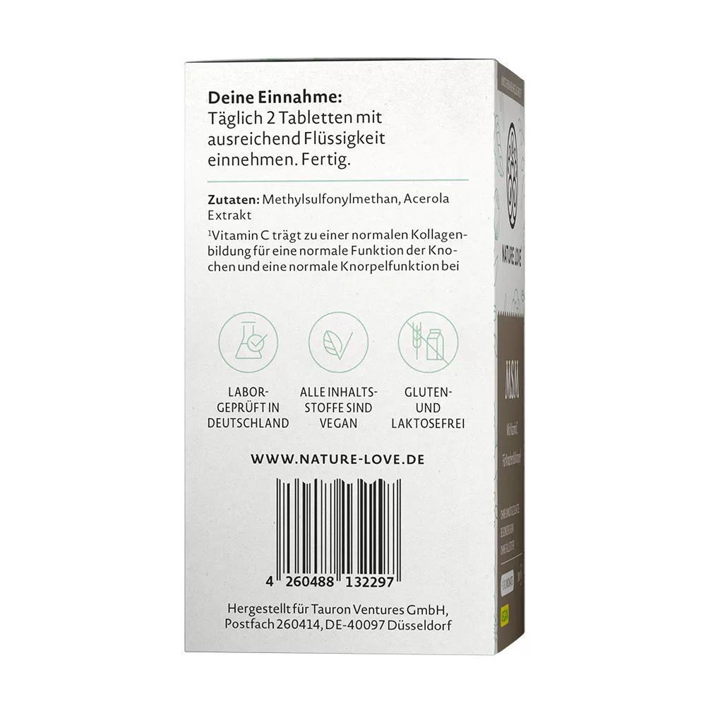 Nature Love MSM with Vitamin C (180 Tablets)
