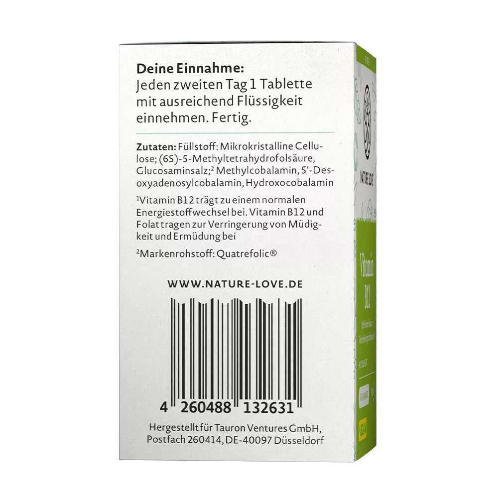 Nature Love Vitamin B12 (90 Veg Tablets)