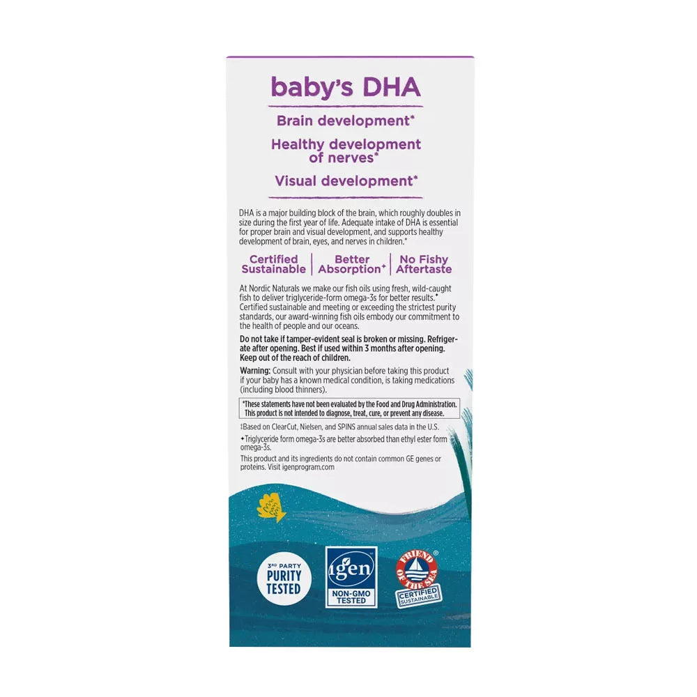 Nordic Naturals Baby's Dha With Vitamin D3 1050 mg (60 ml, Unflavored)