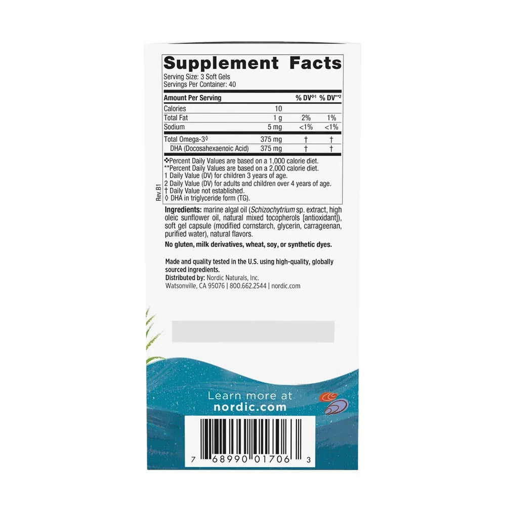 Nordic Naturals Children's DHA Vegetarian (120 Mini Softgels, Mixed berry lemonade)