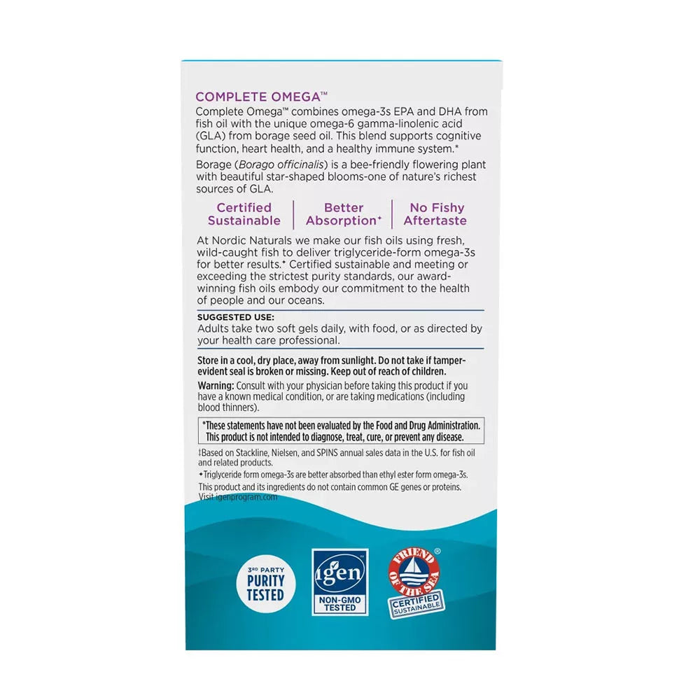 Nordic Naturals Complete Omega (60 Softgels, Lemon)