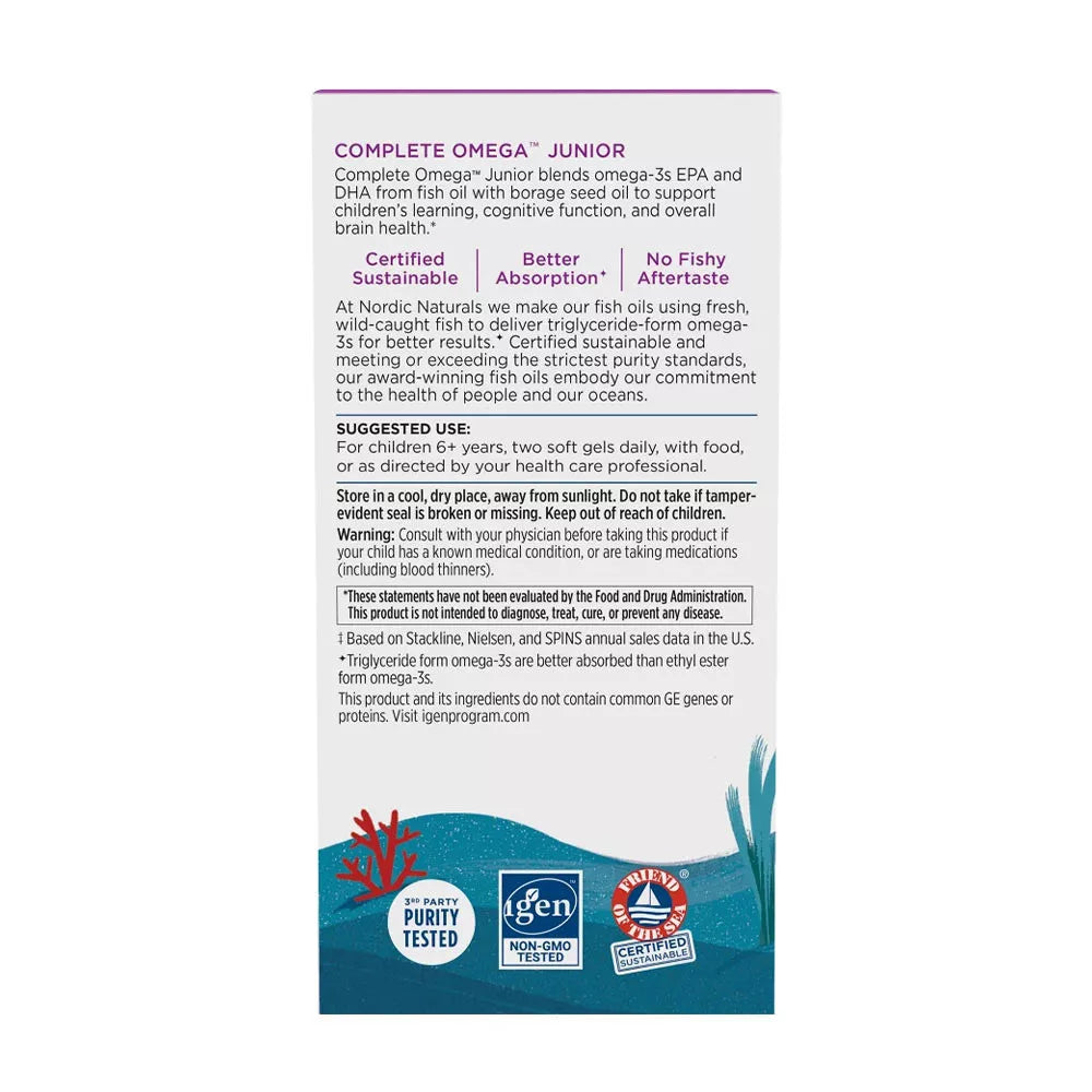 Nordic Naturals Complete Omega Junior (180 Mini Softgels, Lemon)