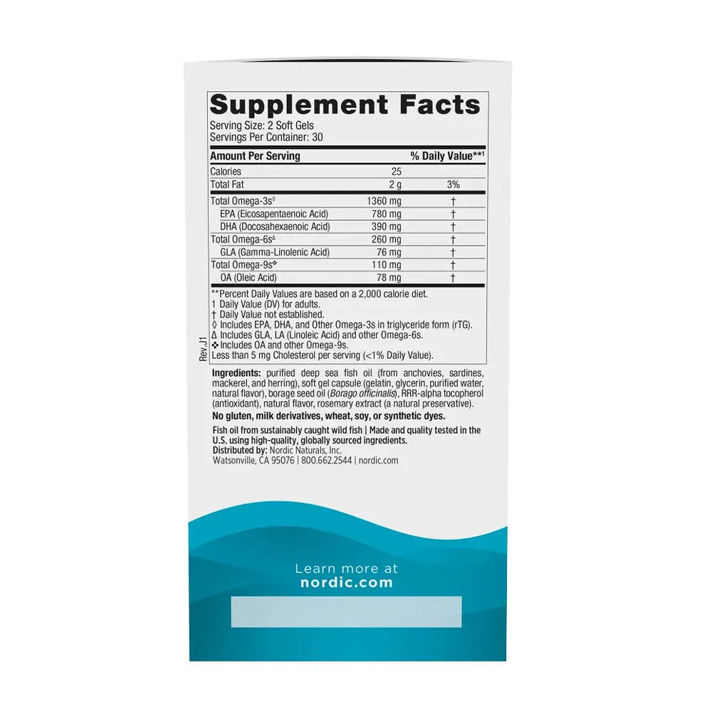 Nordic Naturals Complete Omega Xtra (60 Softgels, Lemon)