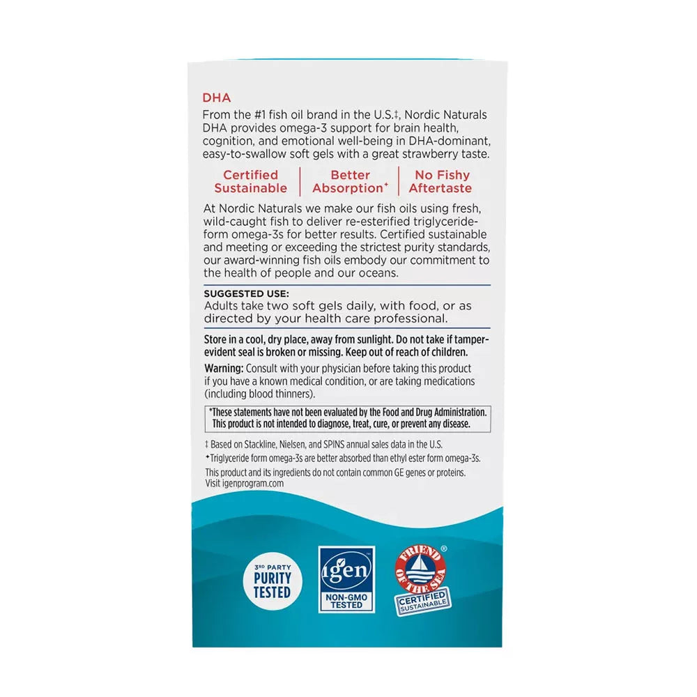 Nordic Naturals DHA (90 Softgels, Strawberry)