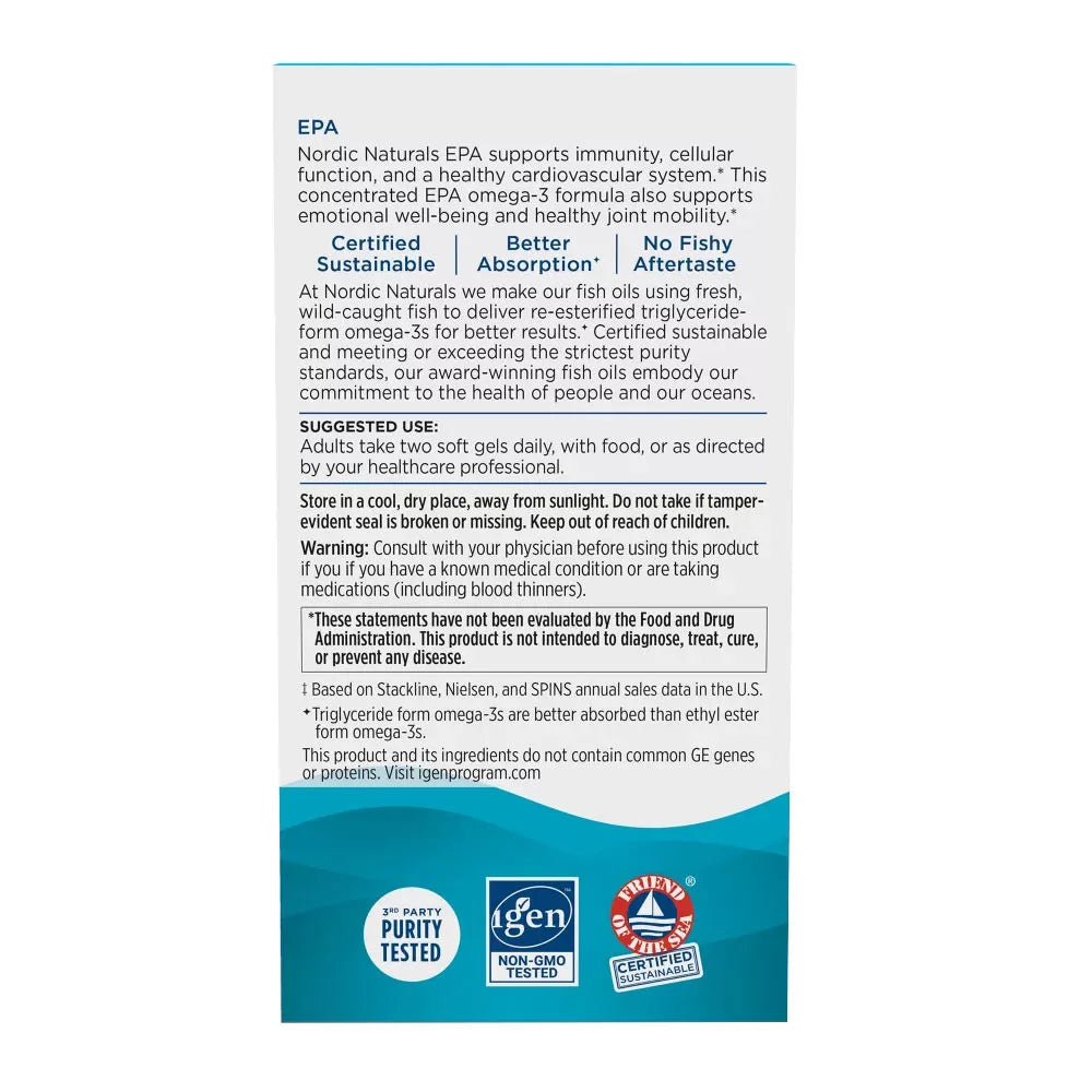 Nordic Naturals EPA 1210 mg (60 Softgels, Lemon)