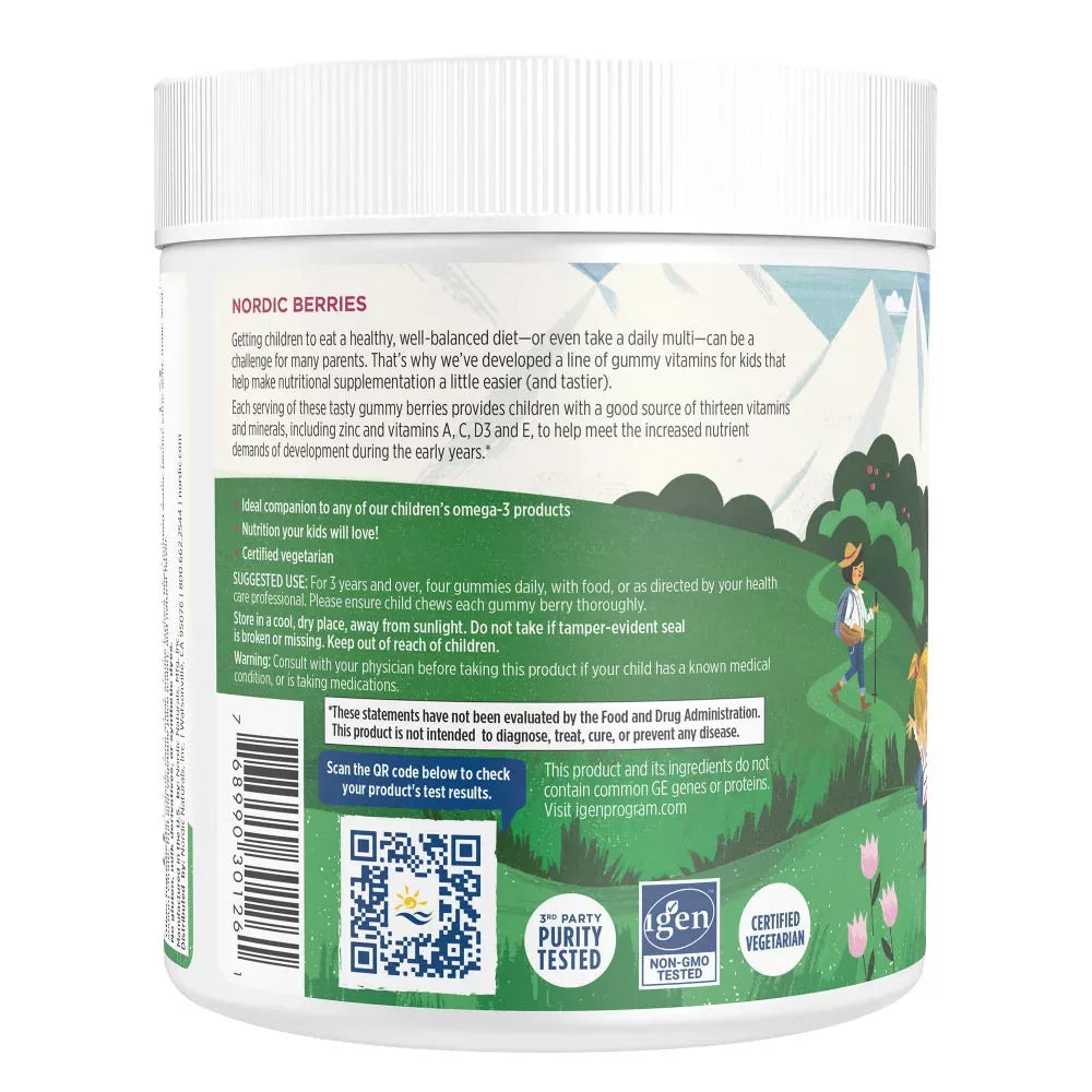 Nordic Naturals Nordic Berries Multivitamin Gummies (120 gummies, Orange-Lemon)