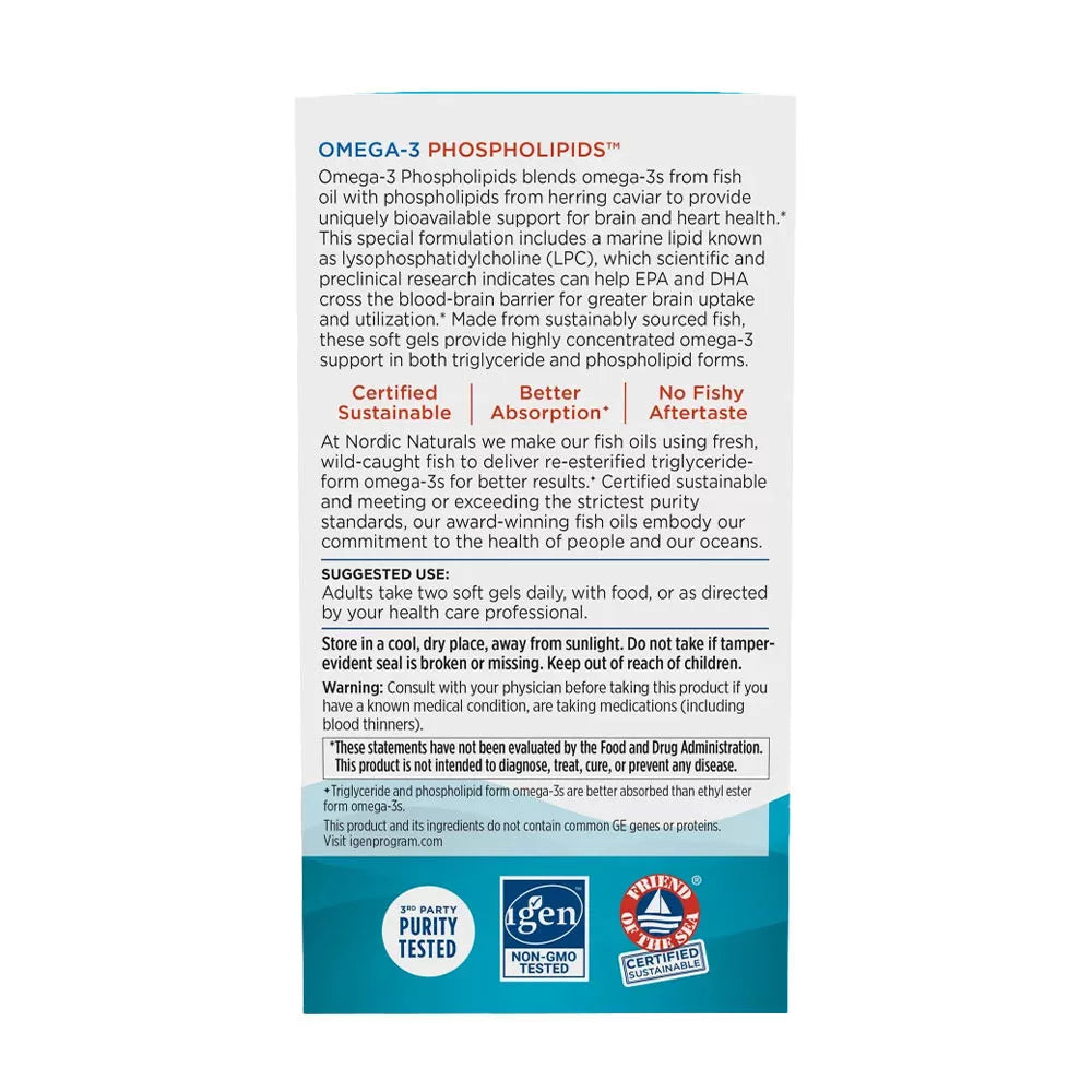 Nordic Naturals Omega-3 Phospholipids (60 Softgels)