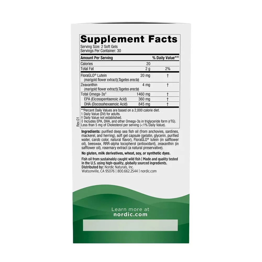 Nordic Naturals Vision Support (60 Softgels, Lemon)
