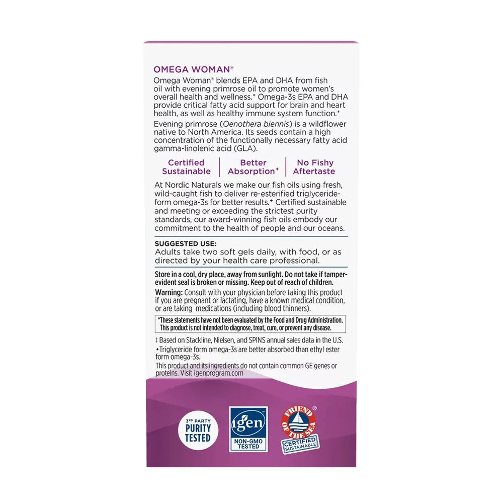 Nordic Naturals Omega Woman (120 Softgels, Lemon)