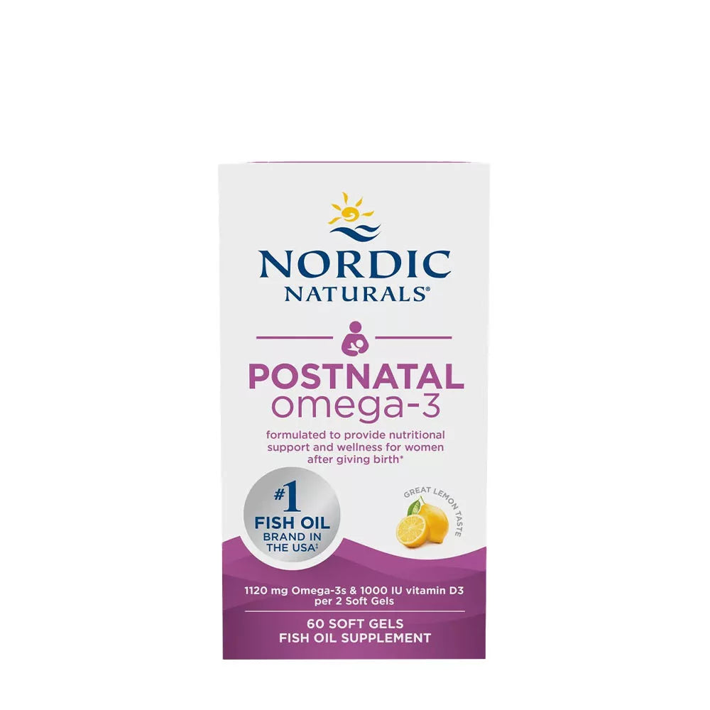 Nordic Naturals Postnatal Omega-3 (60 Softgels, Lemon)
