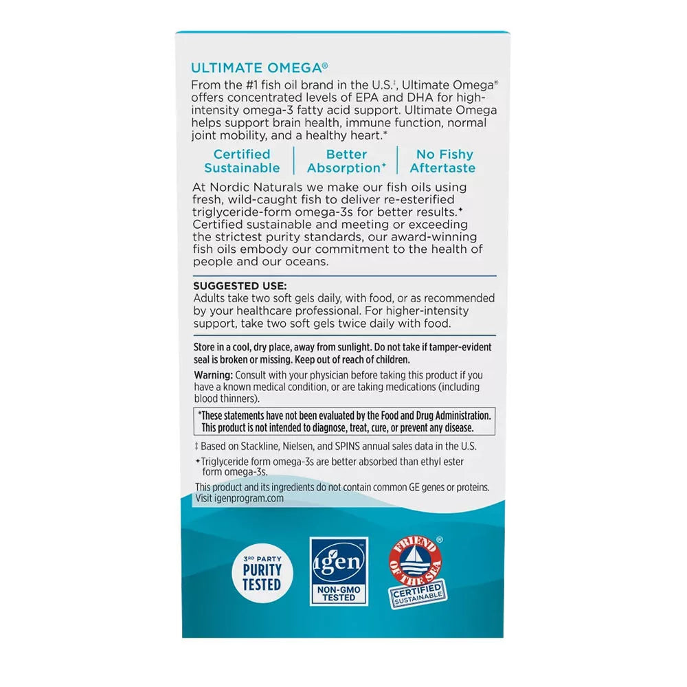 Nordic Naturals Ultimate Omega (180 Softgels, Lemon)