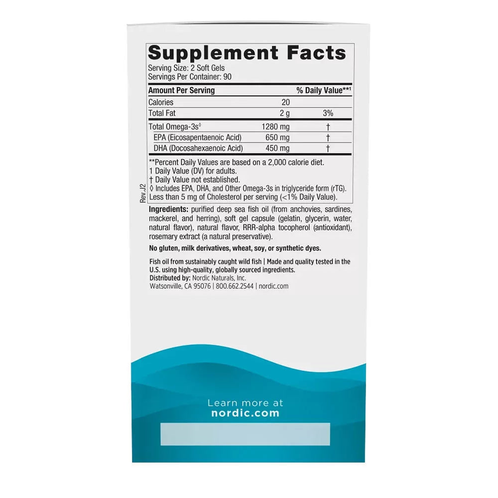 Nordic Naturals Ultimate Omega (180 Softgels, Lemon)