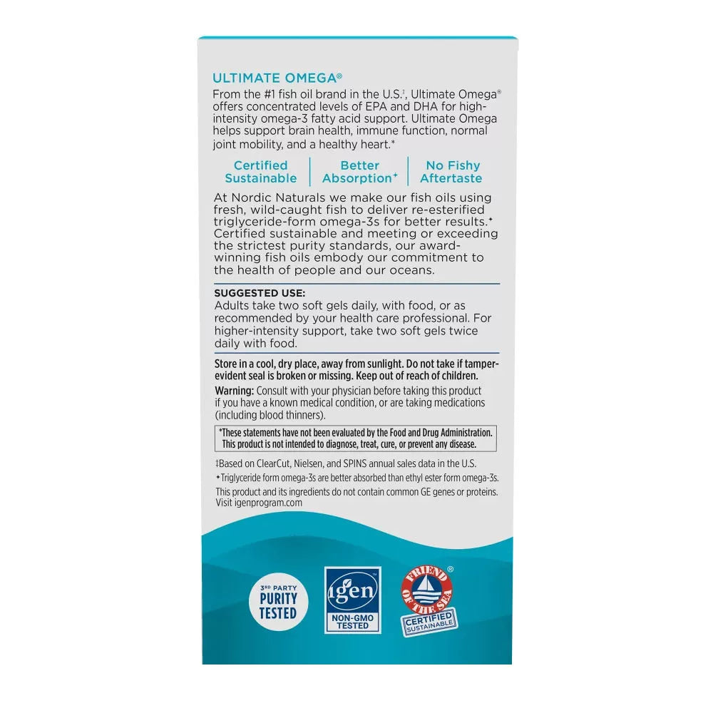 Nordic Naturals Ultimate Omega (120 Softgels, Lemon)