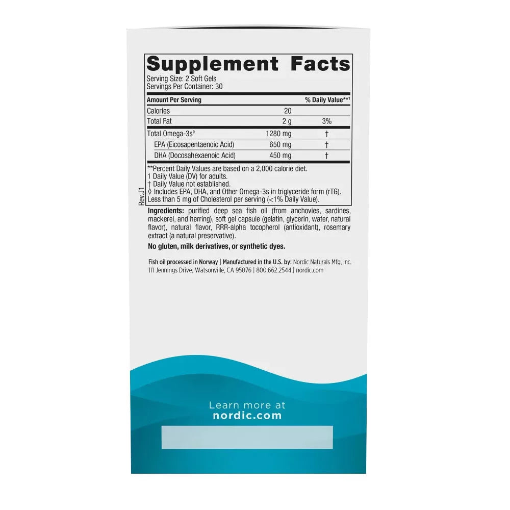 Nordic Naturals Ultimate Omega (60 Softgels, Lemon)
