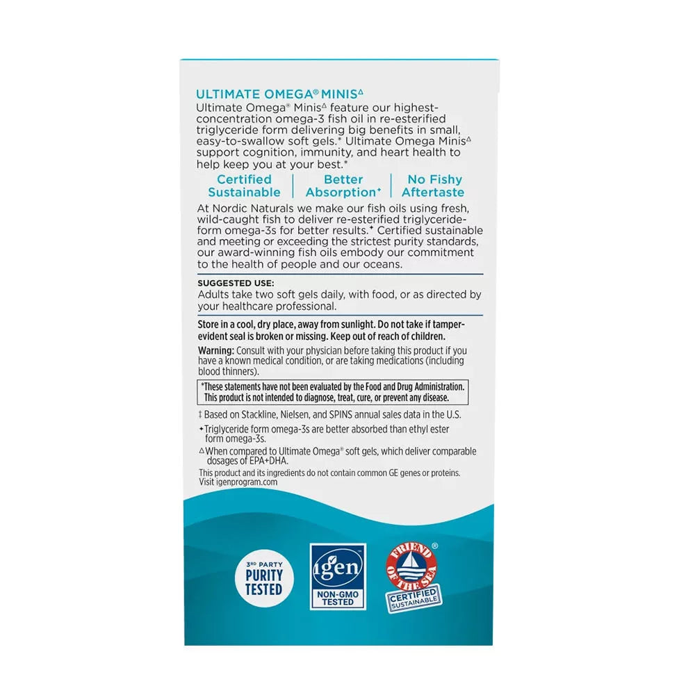 Nordic Naturals Ultimate Omega Minis (60 Mini Softgels, Strawberry)