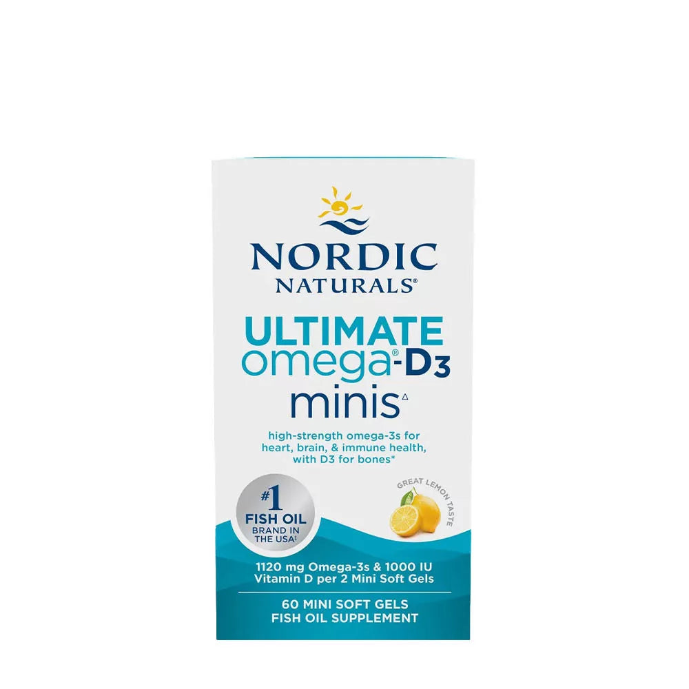 Nordic Naturals Ultimate Omega D3 Minis (60 Mini Softgels, Lemon)