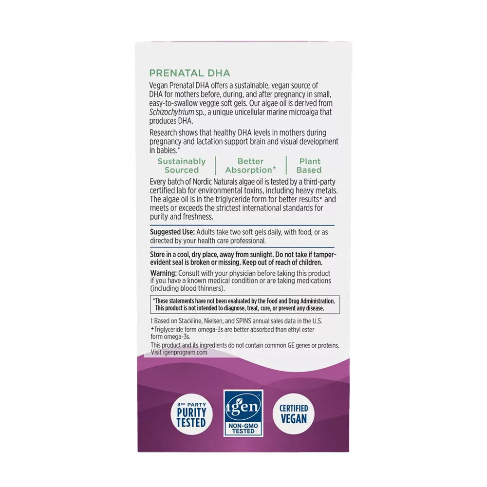 Nordic Naturals Vegan Prenatal DHA (60 Softgels)