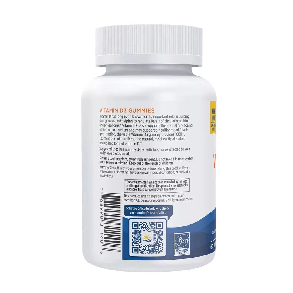 Nordic Naturals Vitamin D3 Gummies (60 Gummies, Wild Berry)